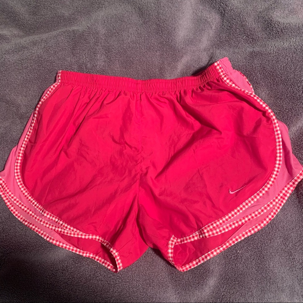 Nike Tempo Pink Gingham Shorts